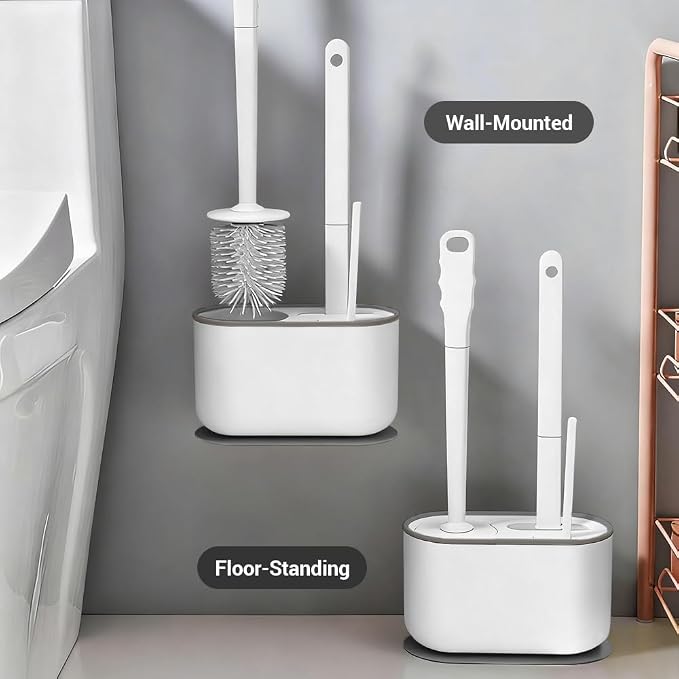 Toilet Brush Set, Bathroom Accessories, Toilet Bowl Cleaners, Deep Cleansing - Image 5