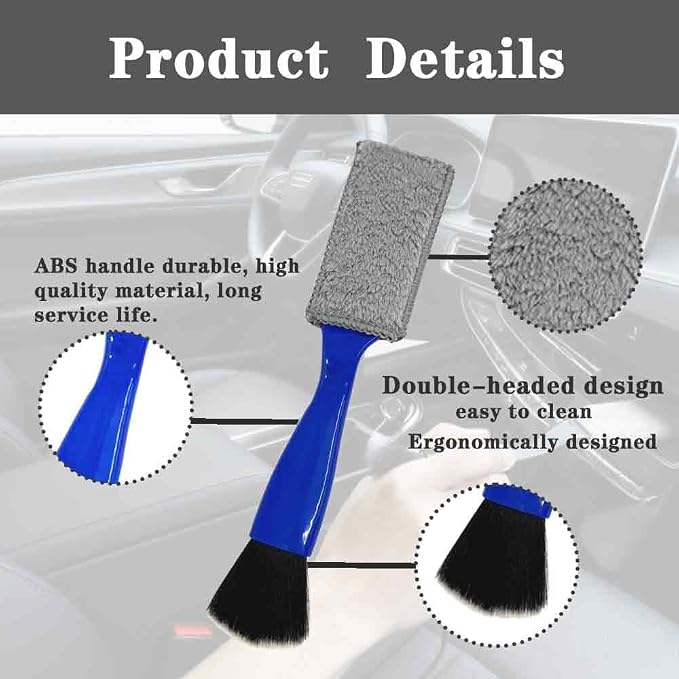 Double-Headed Car Cleaning Brush, Car Detailing Brush - Image 4