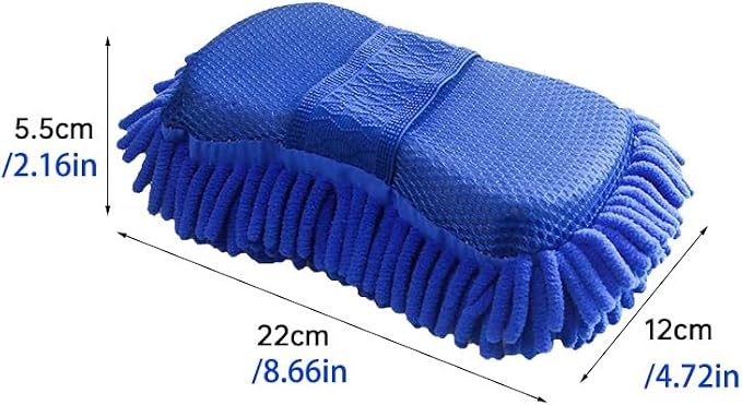 Microfiber Car Wash Sponge-Non-Scratch Wash Mitt-Two Sided Chenille Microfiber - Image 6