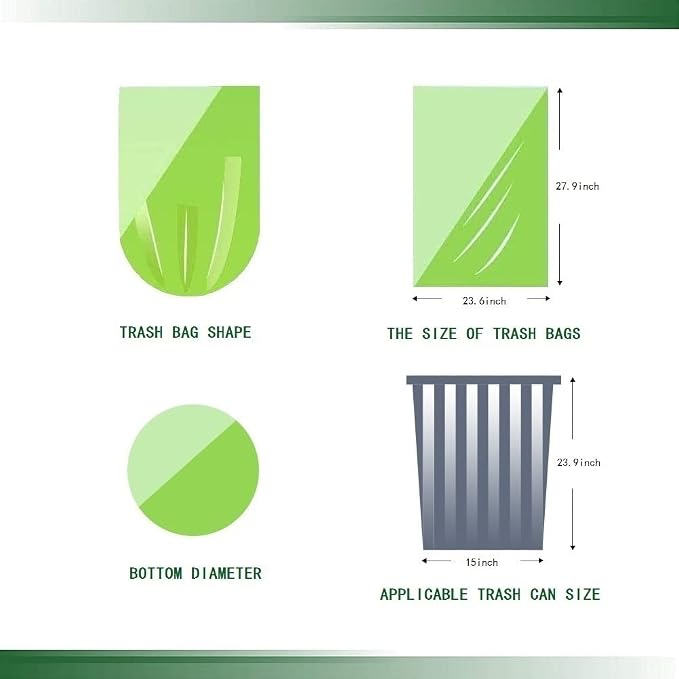 Medium Compostable Trash Bags, Biodegradable 8 Gallon Garbage Bags, Recycling - Image 5