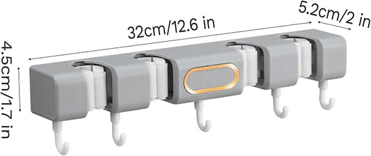 Broom Holder Wall Mount Hanger Mop, Broom and Mop Organizer Wall Hanging - Image 2