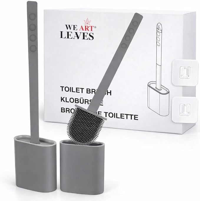 Modern Minimalist Silicone Toilet Brush by WeArtLeaves
