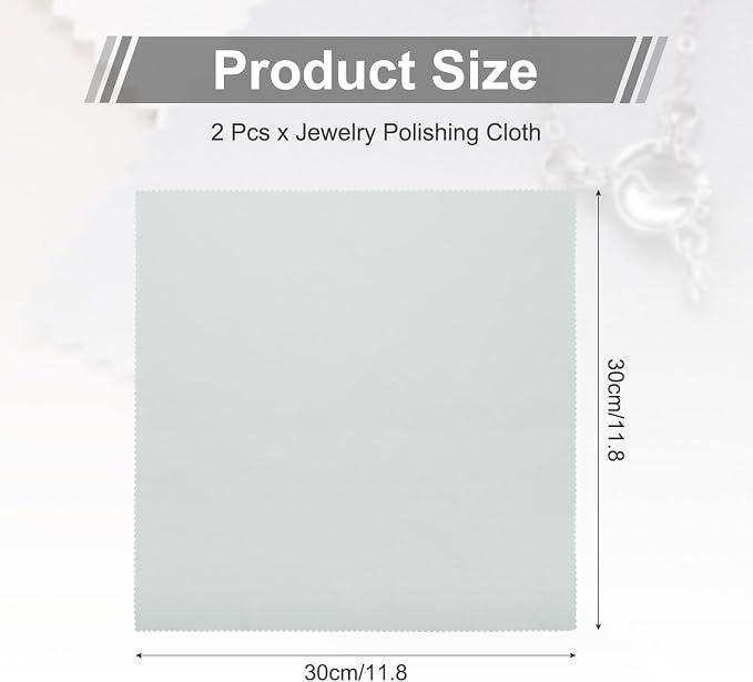 MECCANIXITY Jewelry Polishing Cloth 11.8x11.8 Inch Silver Polish Cleaning - Image 2