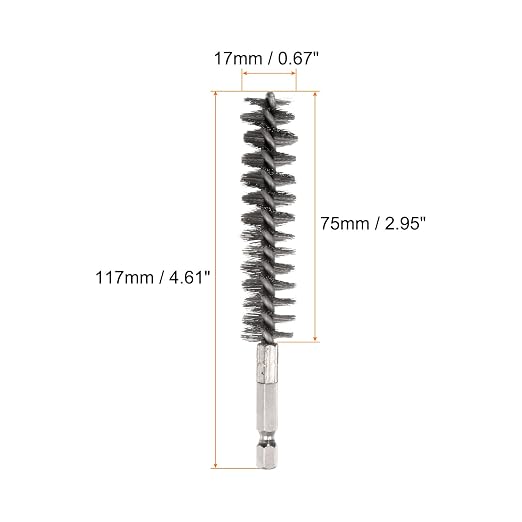 HARFINGTON Stainless Steel Bore Brush 17mm Dia Cleaning Wire Brush - Image 2