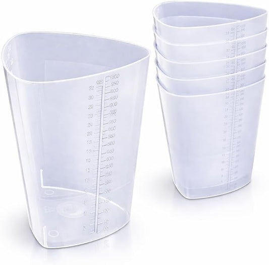 Vakly Plastic Graduated Triangular Intake Output Container 32 ounce Three-Sided by Vakly