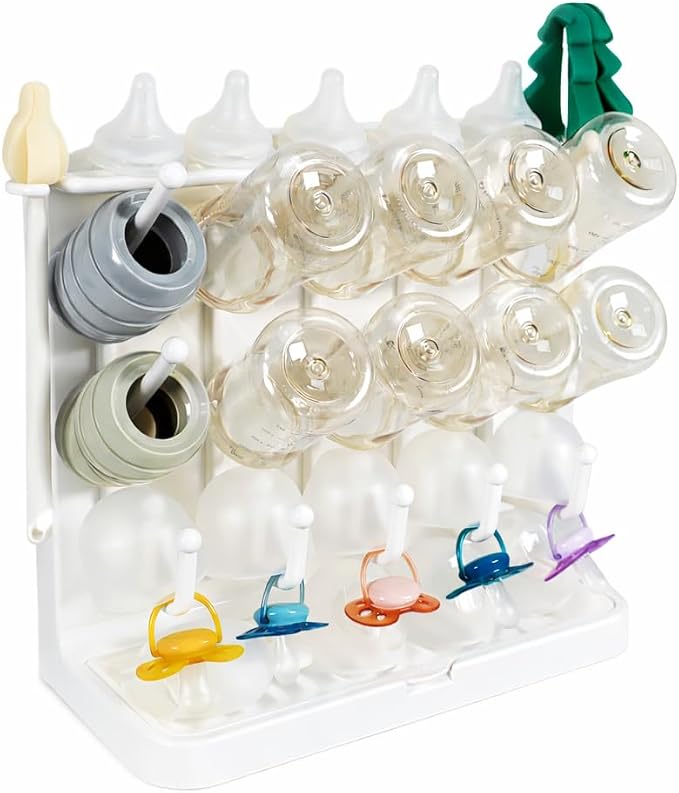LUNELL Baby Bottle Drying Rack, Vertical Space-Saving Organizer by Unknown