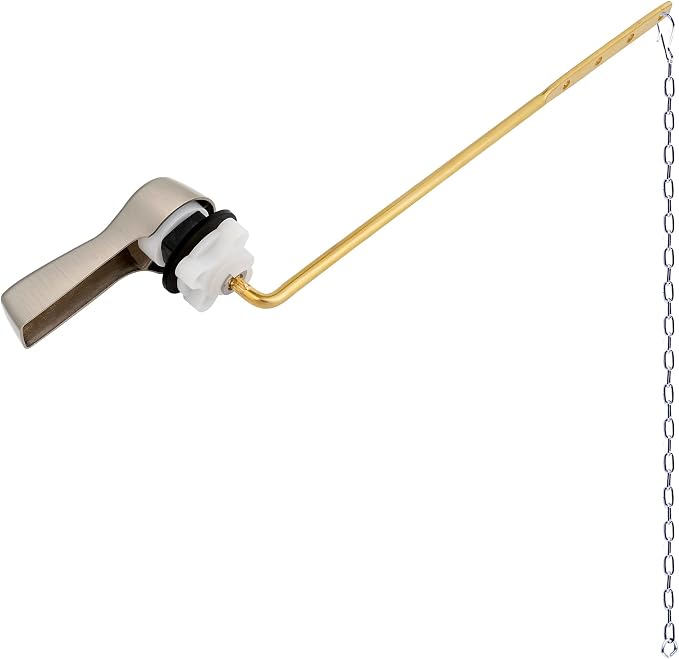 Hibbent Universal Metal Front Mount Toilet Handle Replacement Kit, Brass Toilet by Hibbent