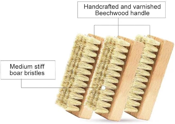 Sneaker Shoe Cleaner Brushes, Boar Bristles Wooden Cleaning Brush Cleans Dirt - Image 4