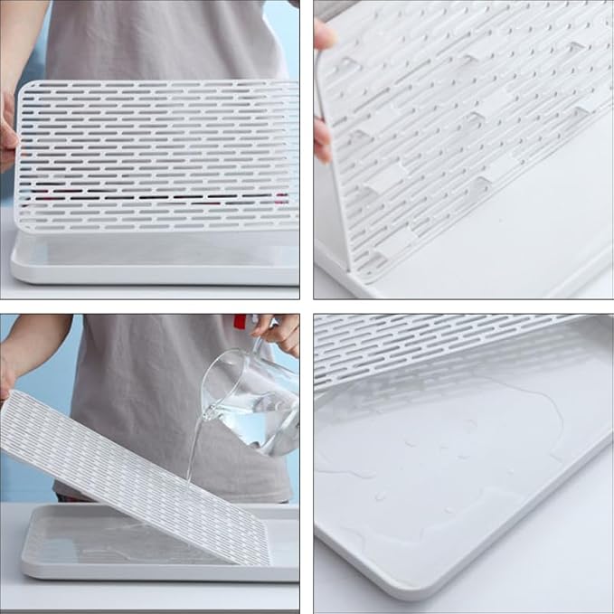 Bottle Drying Rack with Dual Layer Drain Tray 12.20X6.88X0.98In Kitchen - Image 3