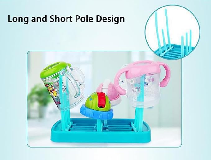 Fashion Space Saving Baby Bottle Folding Drying Rack Portable Bottle Dryer - Image 3