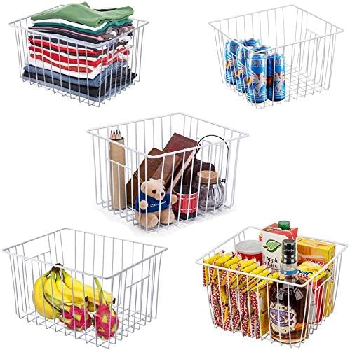 Slideep 11'' Farmhouse Freezer Food Storage Organizer Baskets Modern - Image 2