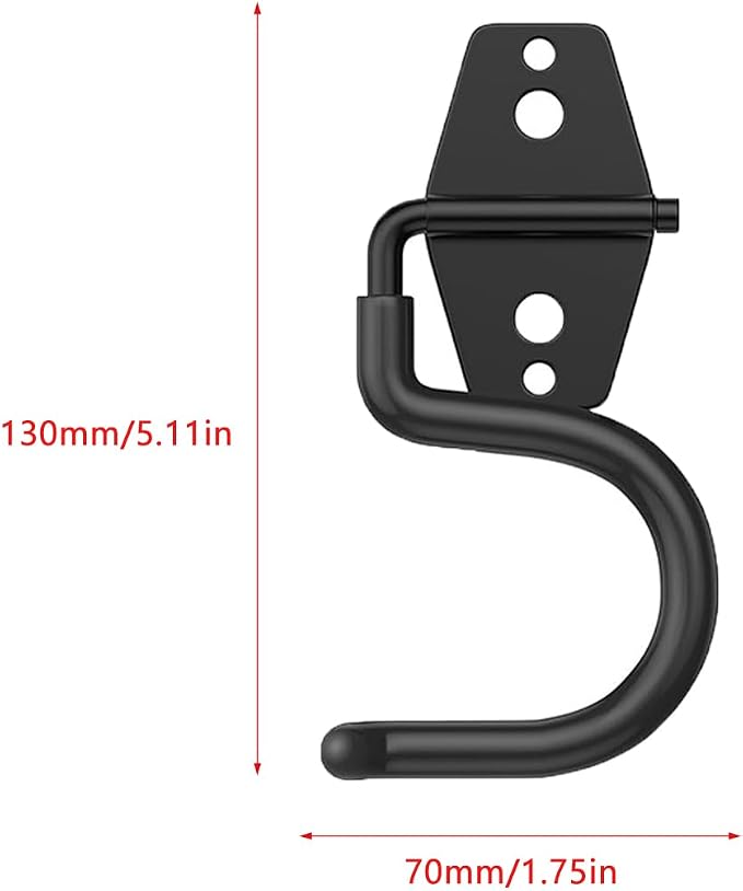 2 Pack Broom Holder Wall Mount Heavy Duty Mop Hanger - Image 2
