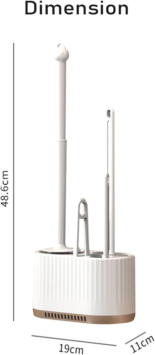 Basaza Toilet Brush and Holder Set Toilet Bowl Cleaning Brush and Holder - Image 2