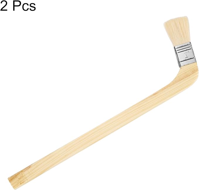 HARFINGTON Paint Brush 2Pcs 1" Brush Width Soft Wool Variety Angled Bend - Image 3