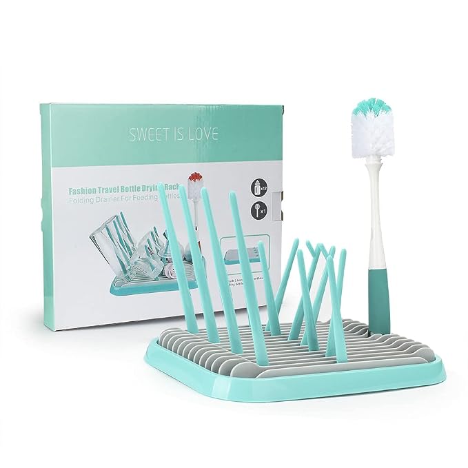 Baby Bottle Drying Rack Dryer Space Saving Travel Holder - Image 2