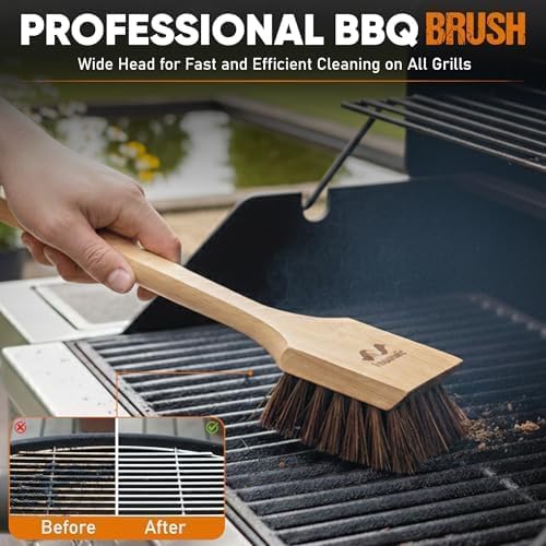 All-Natural Wooden Grill Brush and Grill Cleaner | Works as Scraper Tool - Image 4