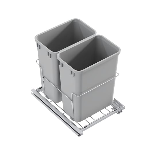 Dowell B18 Aluminum Base Wastebasket Pullout - Image 3