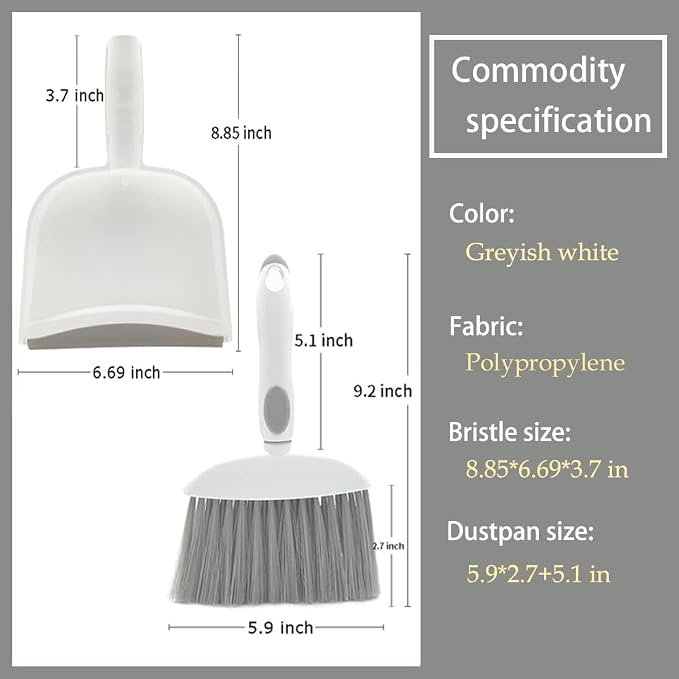 Dust pan, Mini Dustpan and Brush Set, Small Broom and Dustpan Set, Small Hand - Image 5