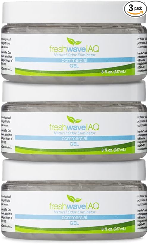 Fresh Wave IAQ Commercial Odor Eliminating Gel, 8 Fl. Oz. | Pack of 3 | Odor by FreshWaveIAQ