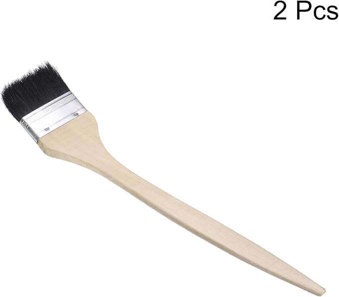 uxcell 2pcs Bent Radiator Paint Brush 3" Width Curved Wall Paint Soft Bristle - Image 3