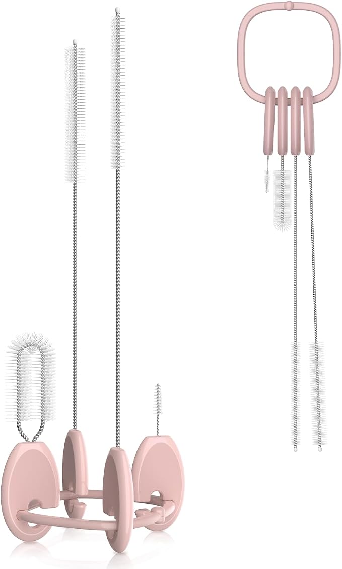 YOTIME Standing Straw Cleaner Brush Set, 4in1 Reusable Straw Brushes by YOTIME