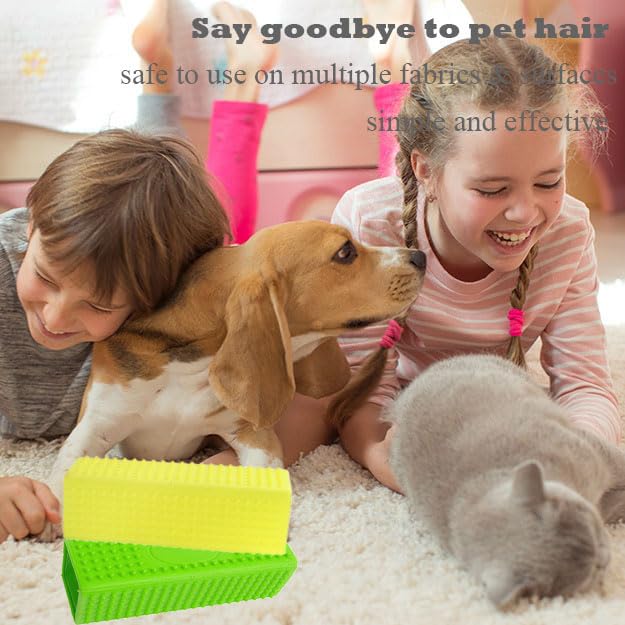 2 Pieces Pet Dog Cat Hair Remover, Block Roller Cleaner, Hollow Silicone - Image 5