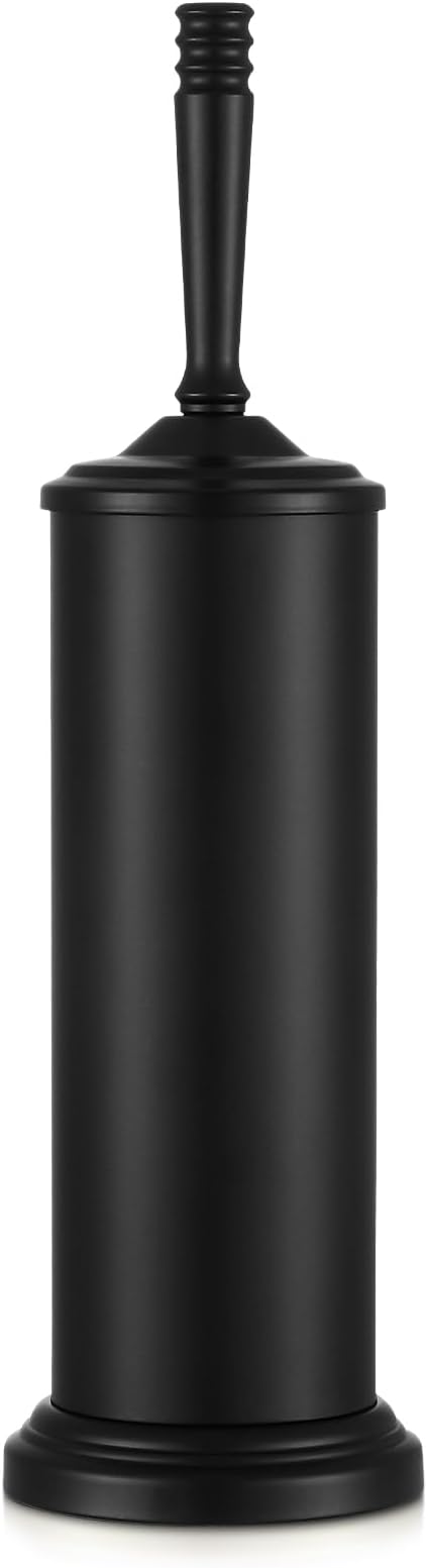 Black Toilet Brush and Holder Set, Stainless Steel Toilet Brush by Unknown