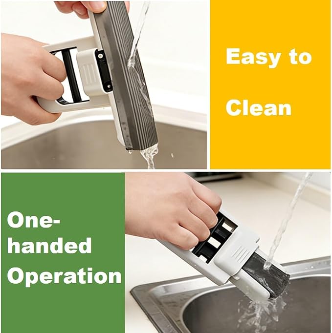Mini Mop for Small Spaces, Foldable Self-Squeeze & Self-Wringing Wet Dry Sponge - Image 4