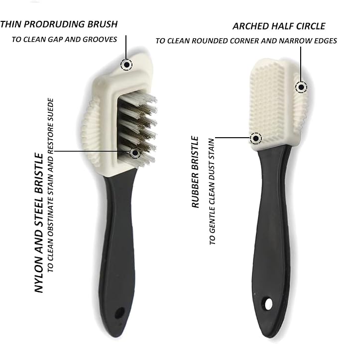 2PCS Suede Shoe Brushes, Suede & Nubuck 4-Way Leather Cleaning Brush, Nubuck - Image 3