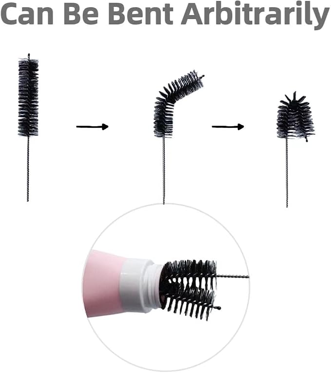 Flexible Drain Brush Straw Cleaner Set, Nylon Cleaner Double Ended Elastic Hose - Image 5