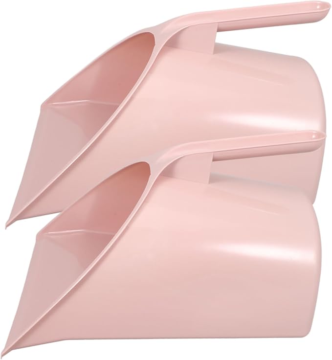 PRETYZOOM Ergonomic Handheld Dustpan Pink Long Handle Dust Pan Only by PRETYZOOM