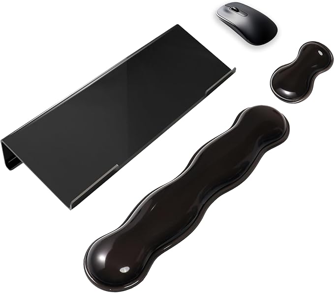 Computer Keyboard Stand with Gel Wrist Rest Set Keyboard Tilted Riser Wrist Pad by WFCYGL