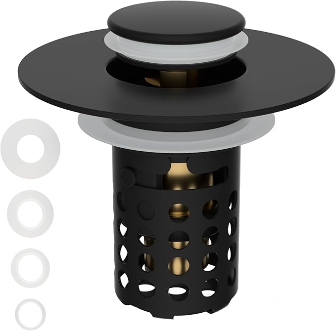Universal Bathroom Sink Drain Strainer Hair Catcher Upgraded by Greatcomfortathome
