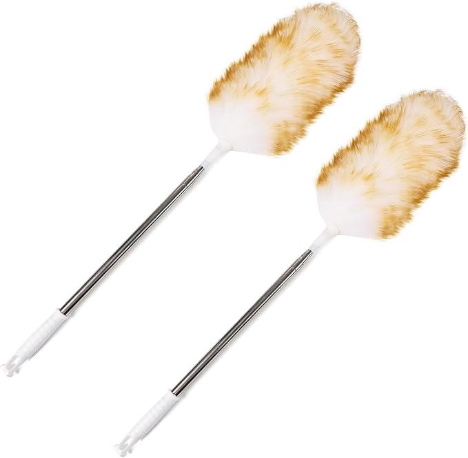 2-Pack Lambswool Extendable Duster 29-110 Inch, Anti-Static Flexible Head by Unknown