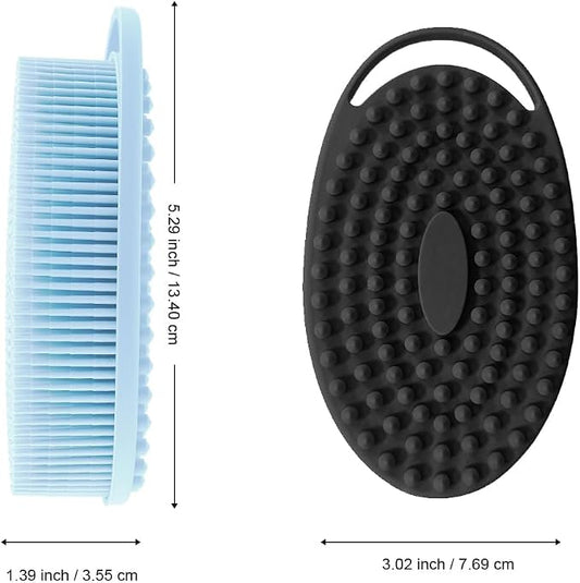 Silicone Body Scrubber, Exfoliating Silicone Body Shower, Silicone Loofah 2 in - Image 2