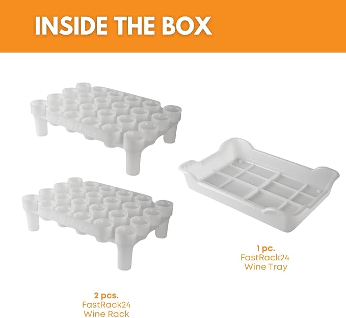 FASTFERMENT - 24-Bottle Drying Rack & Tray| Bottle Drying Tree Alternative | - Image 2