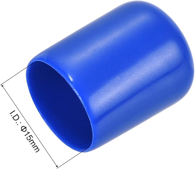uxcell 20pcs Rubber End Caps 15mm ID Vinyl Round Tube Bolt Cap Cover Screw - Image 3