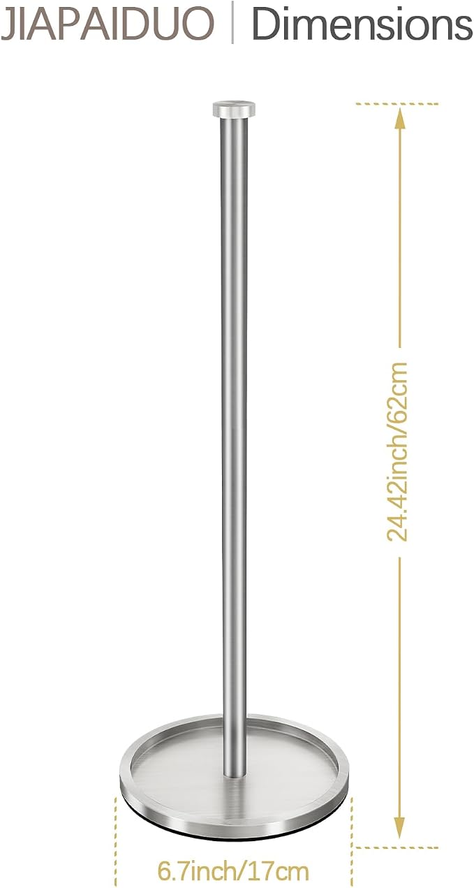 Toilet Paper Holder Stand with Reserve Function, Brushed Nickel Toilet Roll - Image 6