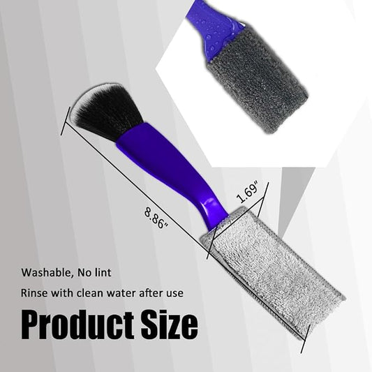 Double Head Brush for Car Clean, Cleaning Brush, Soft Car Detailing Brush - Image 2