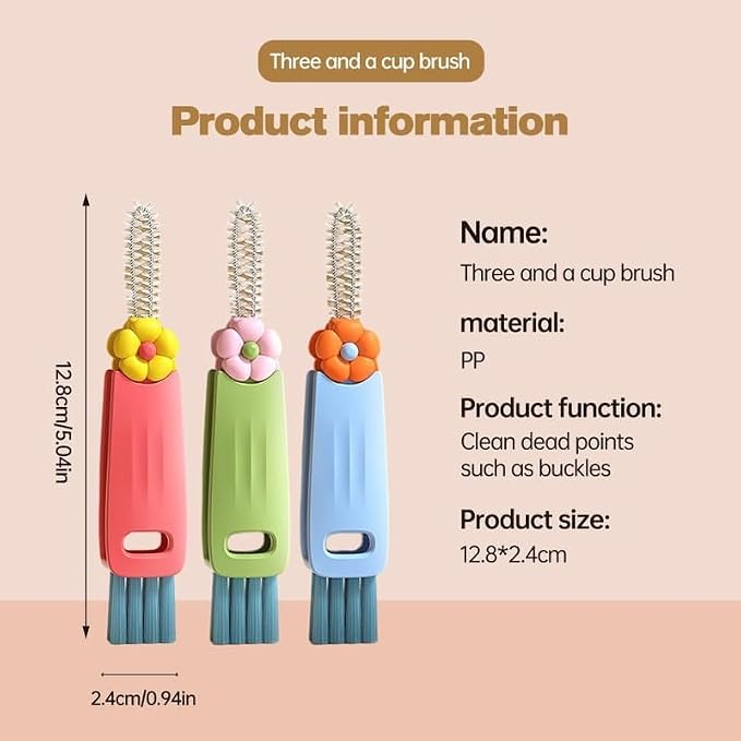 3 in 1 Cup Lid Gap Cleaning Brush, Cup Lid Gap Cleaner, Home Kitchen Crevice - Image 2