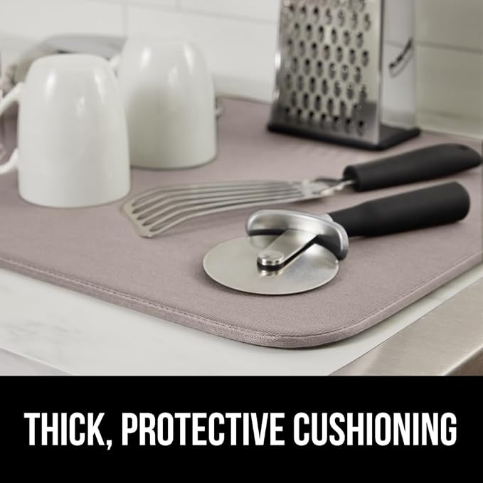 GORILLA GRIP Ultra Water Absorbent Microfiber Dish Drying Mat, Quick Dry Thick - Image 7