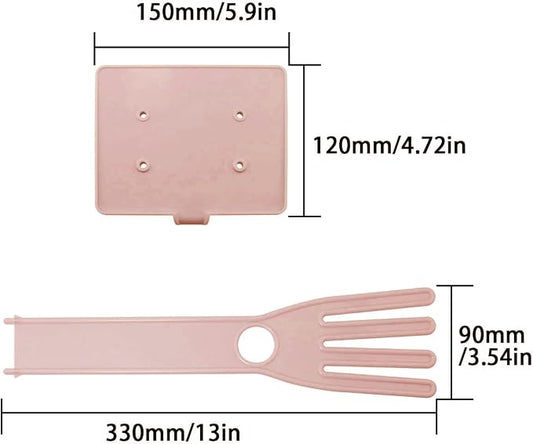 Pink Color Gloves Stand 15x12x34cm Kitchen Multifunctional Rubber Gloves Drain - Image 2