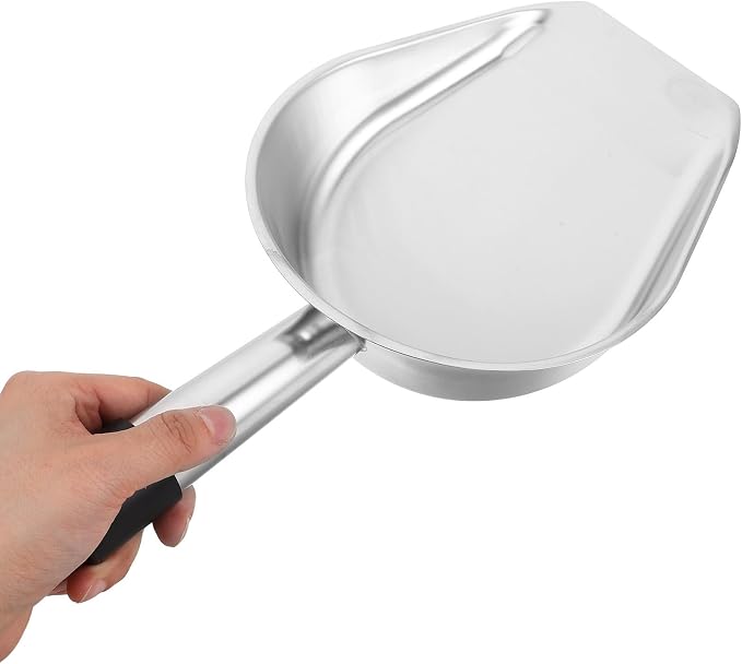 Milisten Small Stainless Steel Handheld Dustpan Shovel, Thickened Metal - Image 3