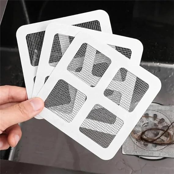 25 Pack, Square Shower Drain Mesh Sticker, - Image 7