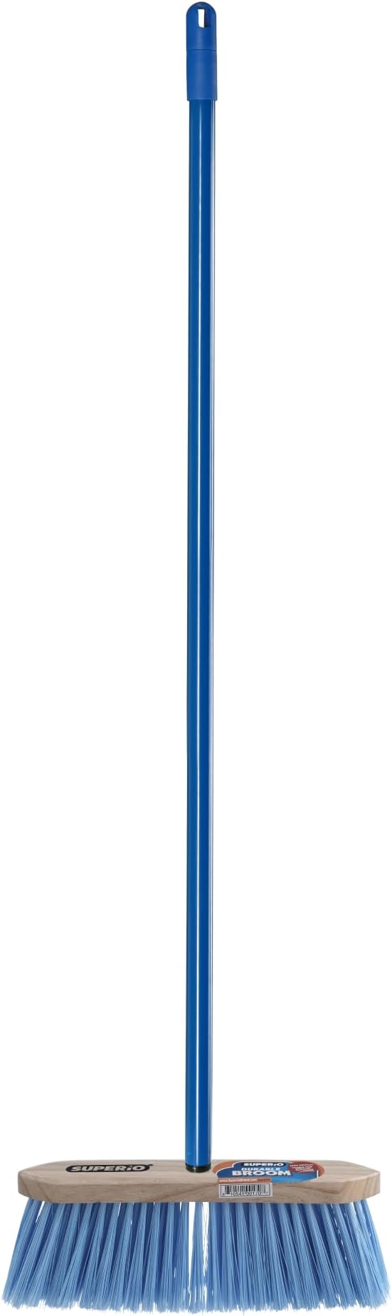 Superio Kitchen Broom Premium Blue Synthetic Bristles, by Superio