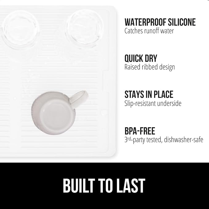 GORILLA GRIP 100% BPA-Free Patented Silicone Dish Drying Mat - Image 2