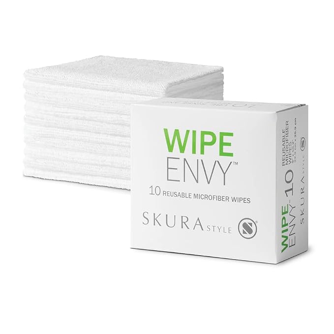 Skura Style WIPE ENVY™ All Purpose Lint Free Microfiber Reusable Cleaning Wipes by SKURASTYLE