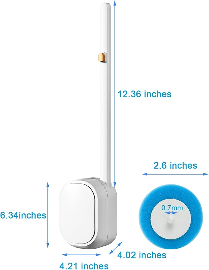 Wall Mounted Disposable Toilet Brush and Holder Toilet Bowl Cleaner - Image 2
