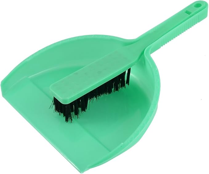 Computer Car Dashboard Fans Blade Cleaning Brush Dustpan Set Green - Image 3