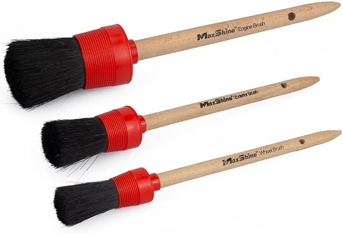 Maxshine 3 Pieces Professional Auto Detailing Brush Kit - Image 3